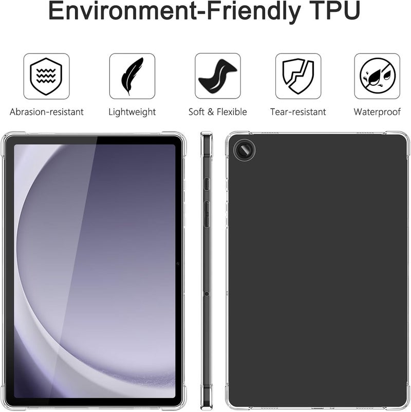 Demark Classic modern blend design Case for Galaxy Tab A9+11 inch 2023 Cover, Slim Stand Hard Back Shell Protective Cover with Auto Wake/Sleep for for Tab A9 Plus Tablet (SM-X210/X216/X218) (Clear) Stackable design - Image 2