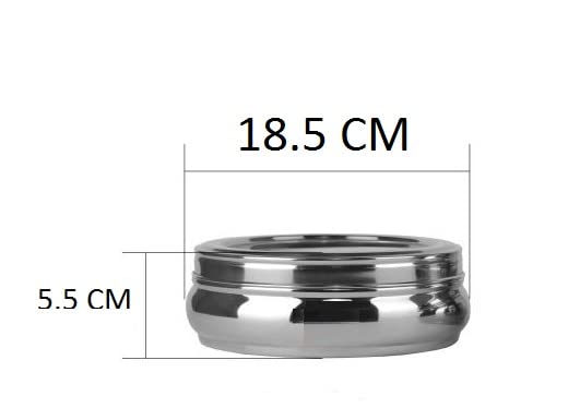 Dynore Stainless Steel Belly Shape Puri Dabba Box for Kitchen/Flat Canister With See Through Lid- 11 Number - Image 2