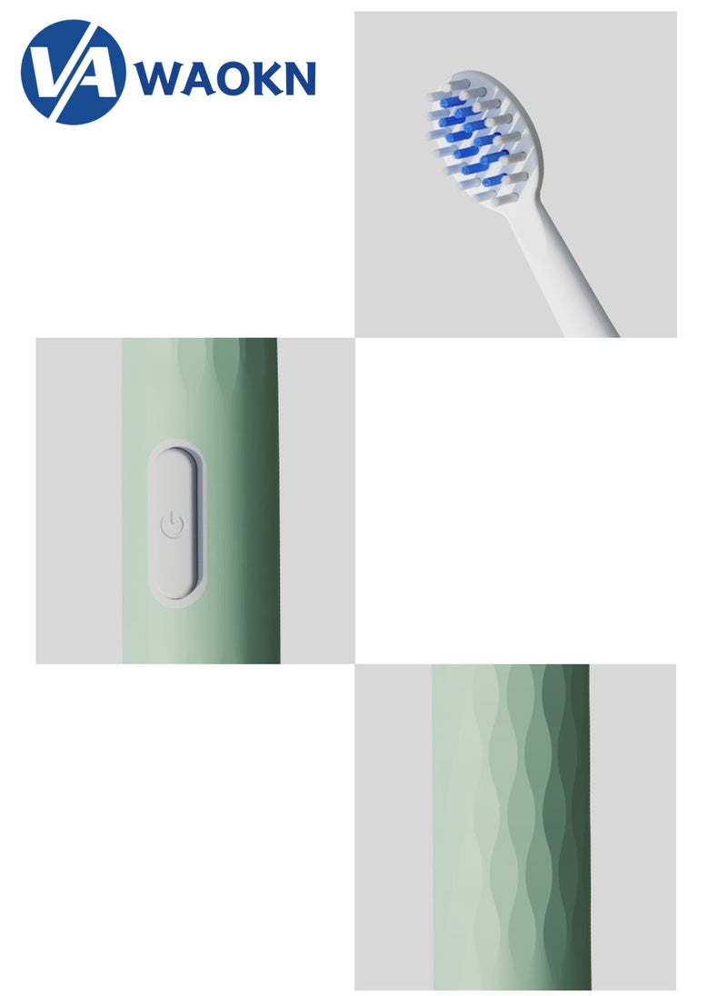 WAOKN Rechargeable Sonic Electric Toothbrush High-frequency Vibration IPX7 Waterproof Power Toothbrush 5 Modes Adjustable Smart Toothbrush with 5 Detachable Soft-bristle Brush Heads and 1 Travel box - Image 3