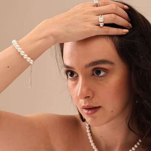 LeCalla 925 Sterling Silver Jewelry Sliding Pearl Bolo Bracelet for Women Teen - Image 3