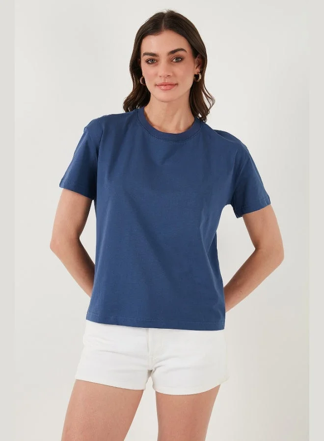 Lela Lela Cotton Oversize Fit Crew Neck T Shirt Women's T SHIRT 5866097