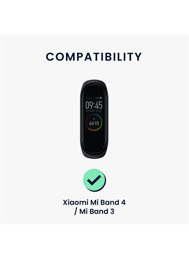 kwmobile - Watch Strap Compatible with Xiaomi Mi Band 4 / Mi Band 3 - Black Scrunchie Watch Band - 4.7-7.8 inches (12-20 cm) - Image 1