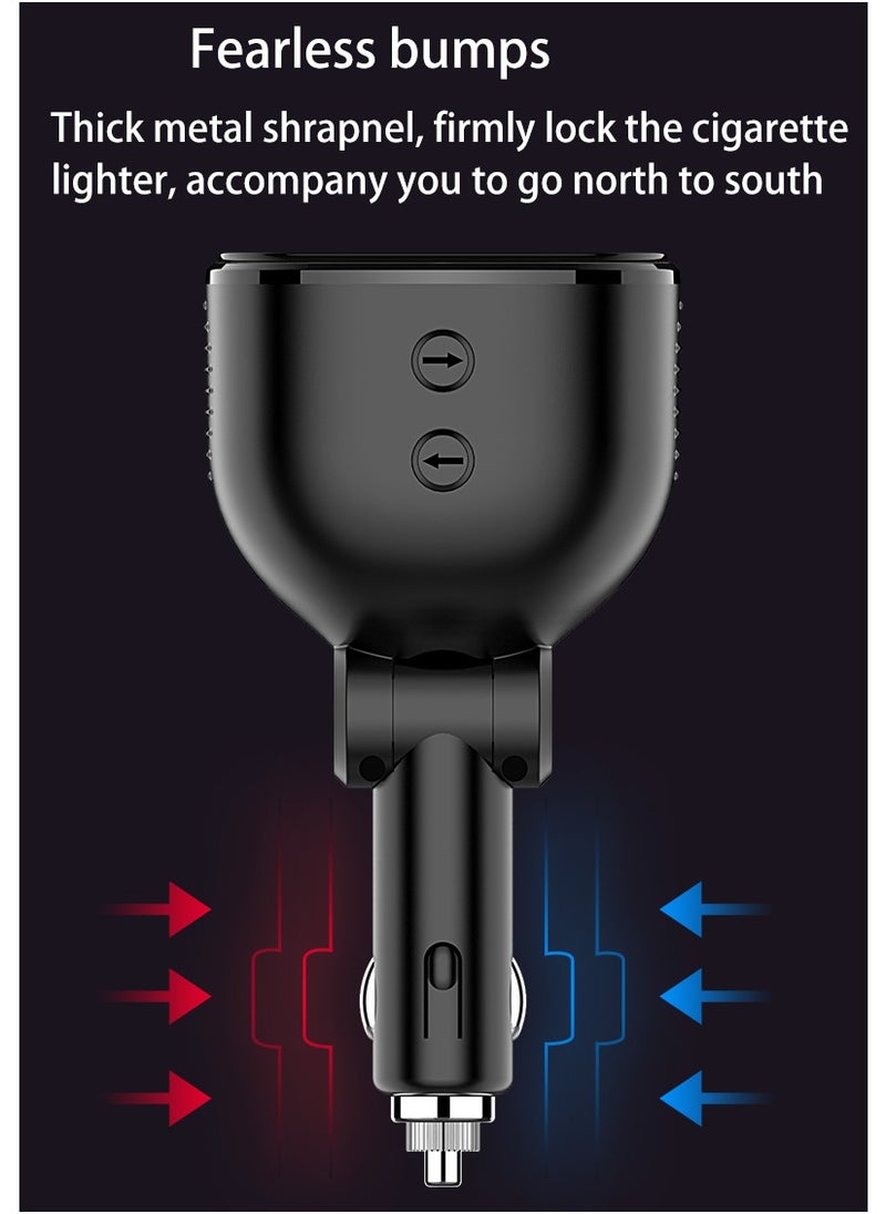HouDeOS - 120W 3-in-1 Car Charger Splitter PD30w QC3.0 Lighter Adapter Car Lighter Socket Splitter with Switch - Image 1