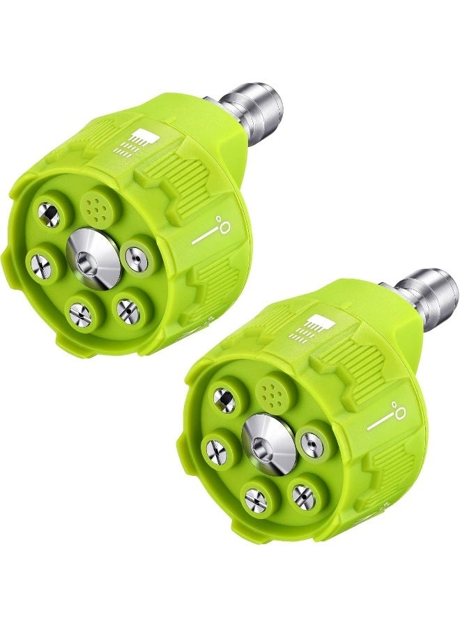 Tondiamo 2 Pack 6 In 1 Pressure Washer Nozzles With 1/4 Inch Quick Changeover And Adjustable Plug Connect, 4000 Psi  - Image 1