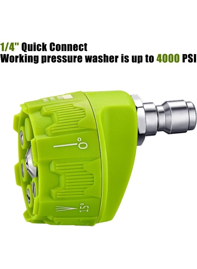 Tondiamo 2 Pack 6 In 1 Pressure Washer Nozzles With 1/4 Inch Quick Changeover And Adjustable Plug Connect, 4000 Psi  - Image 3