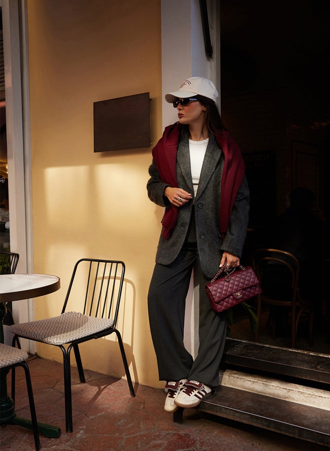 trendyol Anthracite Wide Leg Woven Trousers - Image 2