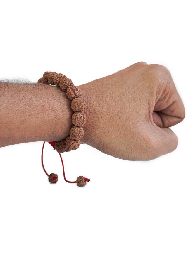 REMEDYWALA Original 5 Mukhi(Panchmukhi) Rudraksha Bracelet With Certificate | AAA Grade Unisex both for Men and Women - Image 4