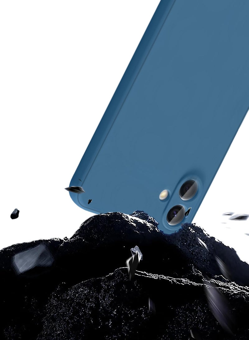 CATANES Liquid Silicone Case for Samsung Galaxy A05 Protective Phone Case with Soft Anti-Scratch Microfiber Lining Utra Slim Drop Protection Phone Cover - Blue - Image 3