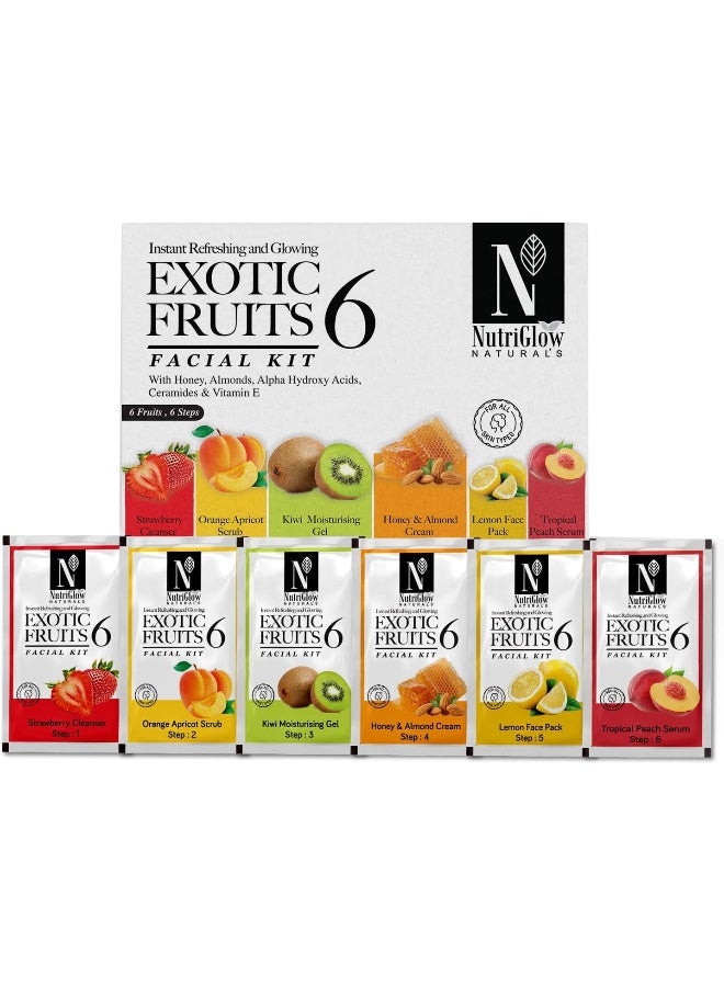 NUTRIGLOW طقم الوجه بالفواكه الغريبة من نوتري جلو الطبيعي مع العسل وفيتامين E لإشراقة متألقة، 60 جرام - Image 1