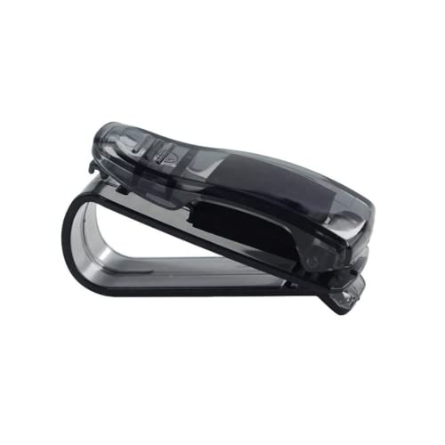 Sulfar 1 Pc Car Sunglass Holder Eyeglasses Storage Fastener Sun Visor Clip-on Glass Case for All Cars, SUVs, Trucks (Universal Black) - Image 1