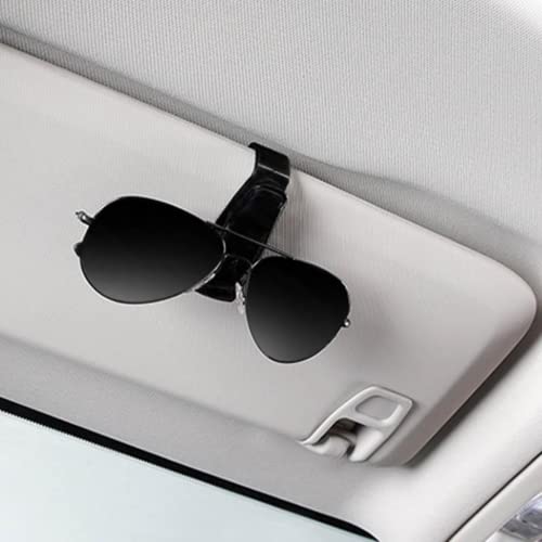 Sulfar 1 Pc Car Sunglass Holder Eyeglasses Storage Fastener Sun Visor Clip-on Glass Case for All Cars, SUVs, Trucks (Universal Black) - Image 4