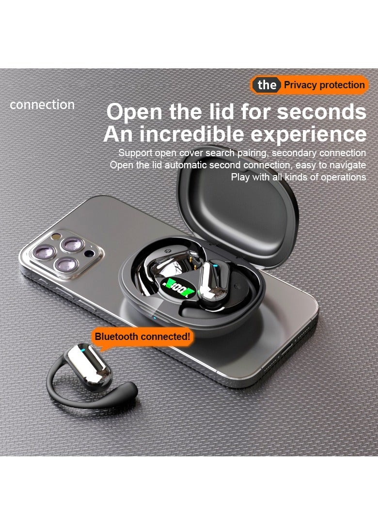 AirYoung AI Wireless Bluetooth Earbuds,Bluetooth 5.3 Sports Earbuds, Wireless Smart Touch Screen, Ear Cup with Ear Hooks, IPX5 Waterproof （Black） - Image 5