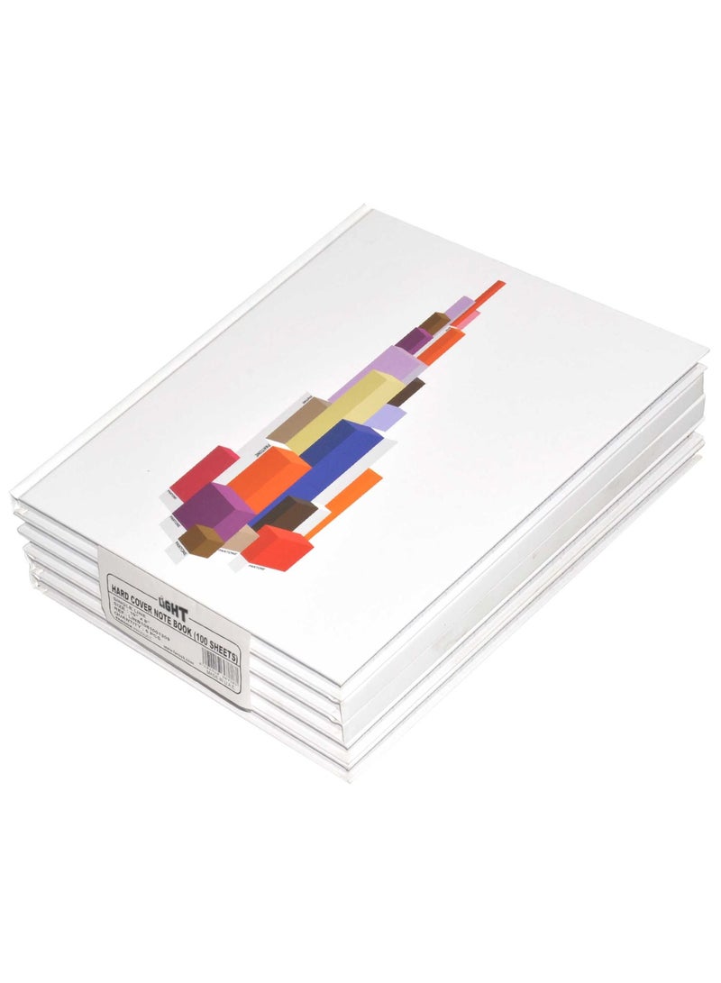 FIS دفتر ملاحظات غلاف صلب تصميم FIS LIGHT عبوة من 5 100 ورقة حجم 10X8 بوصة (25.4 X 20.32 سم) -LINB1081001309 - Image 1