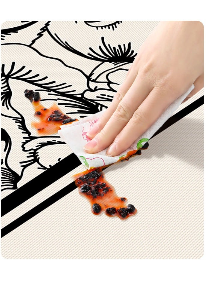 Anna 100*160cm Waterproof Oil-proof Durable Tablecloth - Soft No-wash Table Cover for Home, Restaurant, Outdoor Use, Stylish Heat-Resistant Table Protector - Image 5