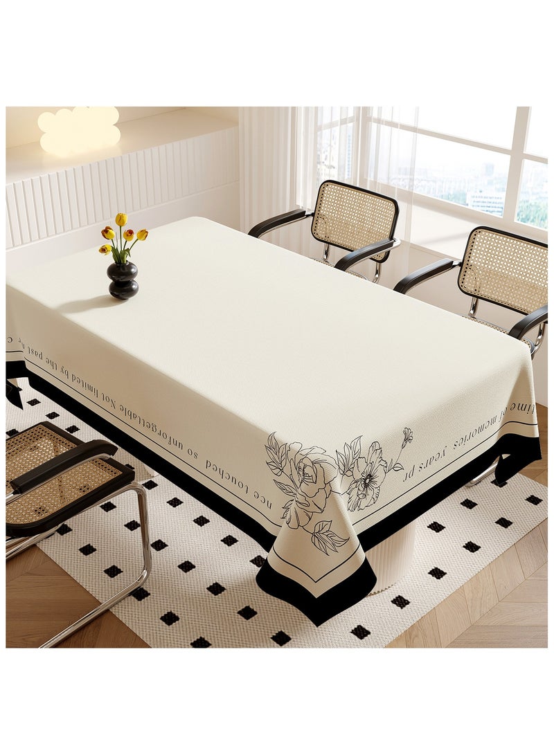 Anna 100*160cm Waterproof Oil-proof Durable Tablecloth - Soft No-wash Table Cover for Home, Restaurant, Outdoor Use, Stylish Heat-Resistant Table Protector - Image 1