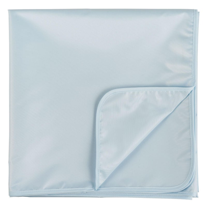 Tiny Twinkle Splat Mat for Under High Chair or Table | 51" x 51" Waterproof & Mess-Proof High Chair Mat for Baby, Machine Washable for Mealtime or Art(Cloud Blue) - Image 5