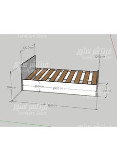 ماركة غير محددة سرير مودرن - عرض120 سم طول190 سم ، من فرنتشر ستور.  - Image 2
