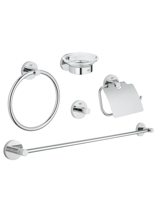 GROHE Essentials Master Bathroom Acc Set, Chrome 40344001