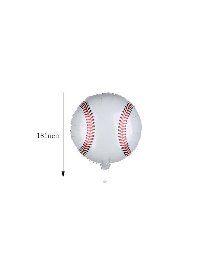 DYT 8pcs Baseball Foil Balloons Boy Birthday Party Supplies Decorations Glove Bat Round Baseball Themed Party Decoration - Image 4