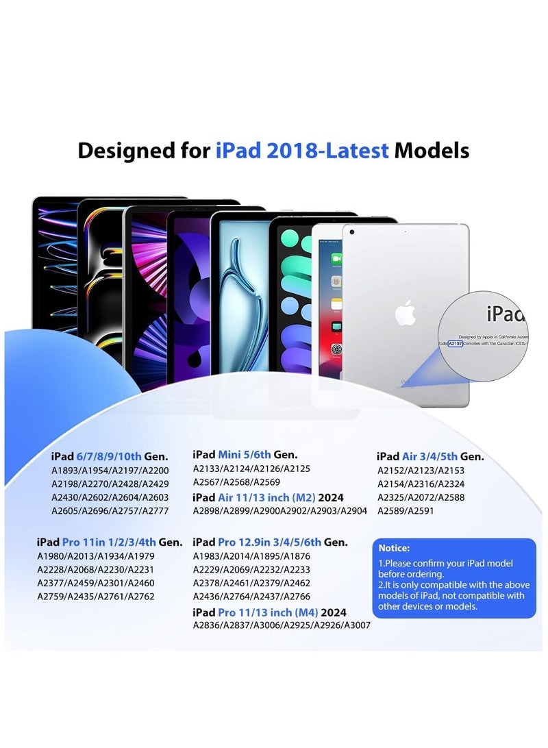 Stylus Pen for iPad with Tilt Precision with Palm Rejection Technology for iPro 2018-2024 13-11-12.9 inch 10-9-8-7-6 Air 11 13 M2-6-5-4-3 Mini 5-6 White for iPad 10th-9th-8th-7th Generation - Image 2
