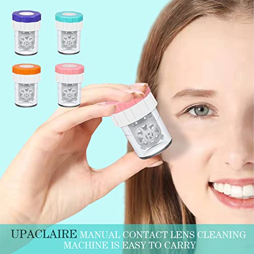 UpaClaire 2 PCS Contacts Case Cleaner Machines, UpaClaire Daily Vision Care Manually Contact Lens Washer Cleaner Plastic - Image 4