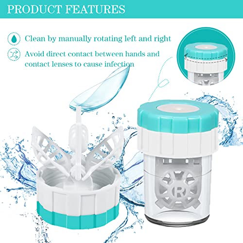 UpaClaire 2 PCS Contacts Case Cleaner Machines, UpaClaire Daily Vision Care Manually Contact Lens Washer Cleaner Plastic - Image 3
