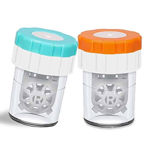 UpaClaire 2 PCS Contacts Case Cleaner Machines, UpaClaire Daily Vision Care Manually Contact Lens Washer Cleaner Plastic - Image 1