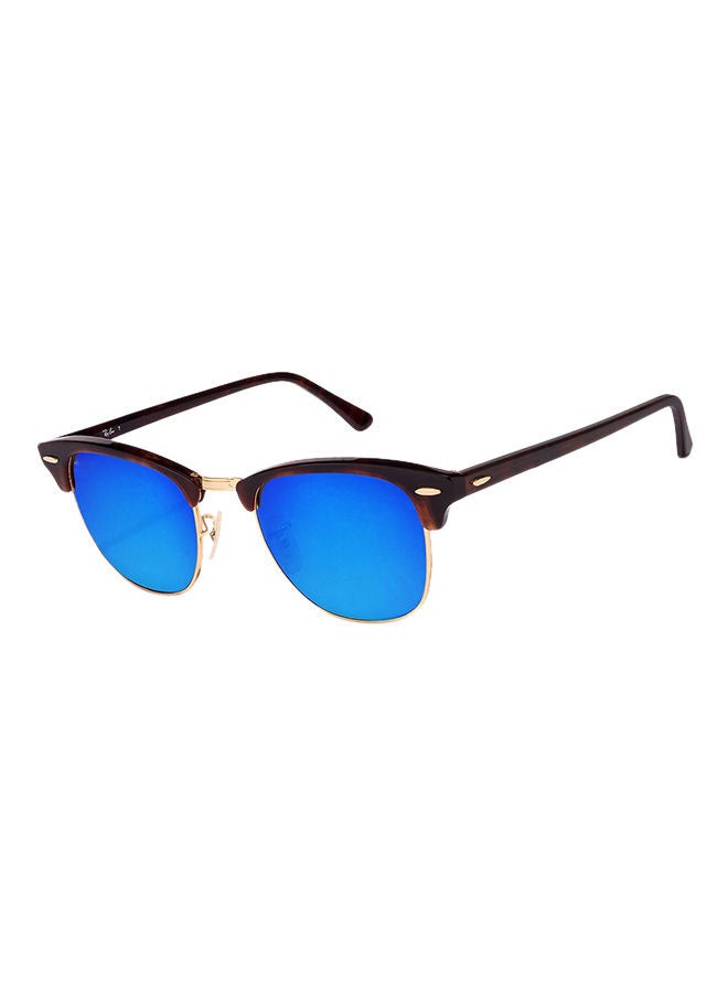 Ray-Ban Unisex Full Rim Clubmaster Sunglasses - RB3016-990/7Q - Lens Size: 51 mm - Brown - Image 1