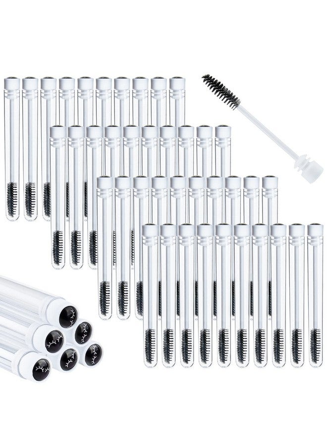 TUZAZO 80 Pieces Mascara Wand Tube Set 40 Diamond Empty Eyelash Brush Tubes Spoolies 40 Mascara Wand Lash Extension Brushes Applicators Makeup Tools (Black Lash Style) - Image 3