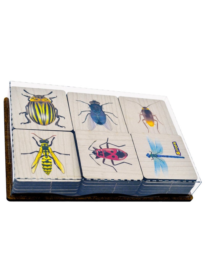 فوفا FOFA لعبة تعليمية خشبية - لعبة حشرات الذاكرة للأطفال - Image 4