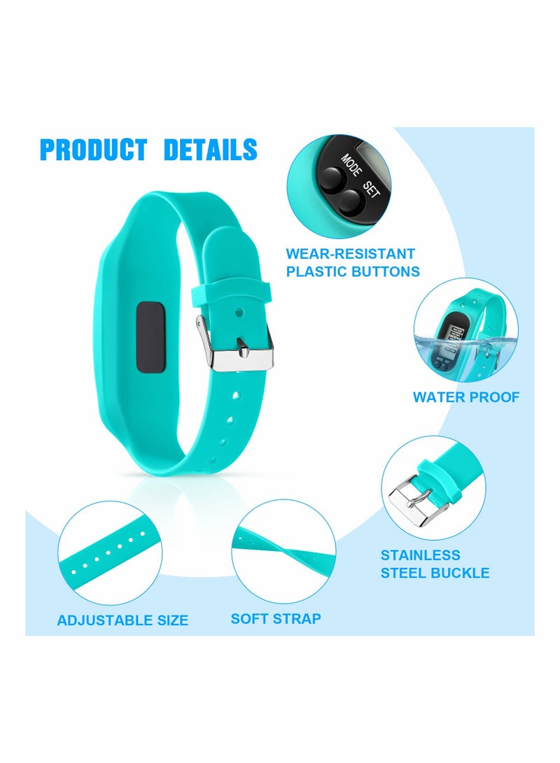 3-Pack Silicone Fitness Tracker Watch for Walking and Running - Pedometer, Calorie Counter, and Step Counting Bracelet for Men, Women, and Kids. Perfect for Active Lifestyles! - Image 3
