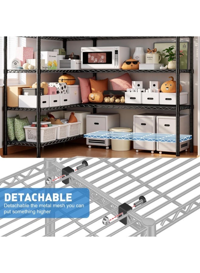 Forthcan 70.8''W Storage Shelves 5 Tier Wire Shelving Unit Storage Rack Adjustable Metal Shelves for Kitchen, Pantry, Warehouse, Basement, Dorm (70.8''W) - Image 5