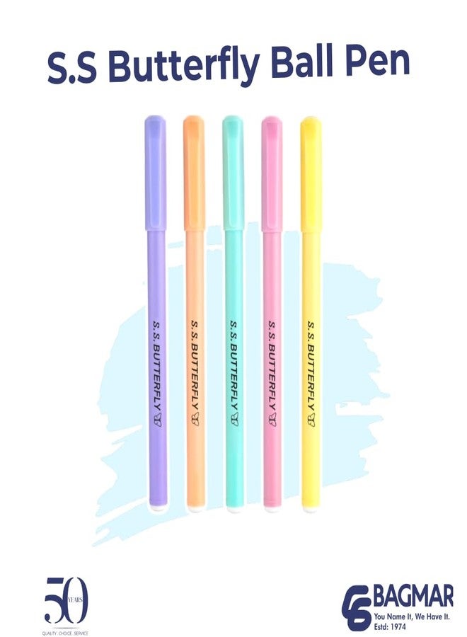 Bright 200 Pages A4 Size Notebook - Single Line Ruled (29 x 21 cm) | Ruled notebooks for Writing | Notebook for Students | Pack Set of 6 With Free 5 Ballpens for (200 Pages) - Image 5