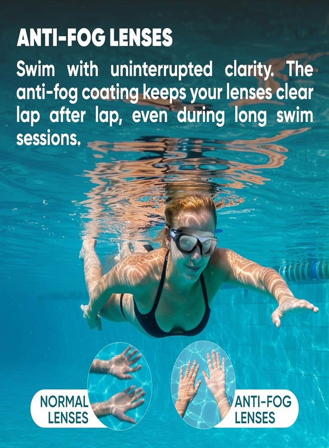 Solpro Ocean Eyes Unisex Adult Swimming Goggles for Women,Men,Boys,Girls,Teenagers,Athletes,Swimmers For Training,Competition in Swimming Pool,Beach,Water Sport, Park & Activties(Black/Blue) - Image 2