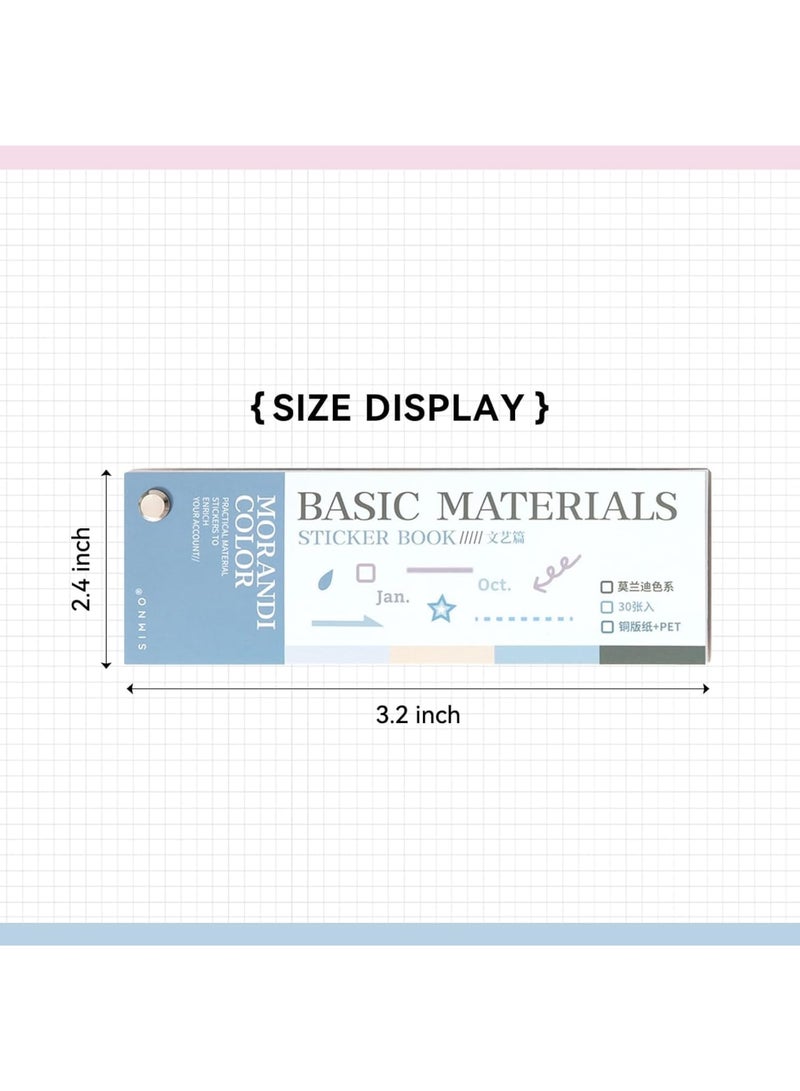 SYOSI Sticker Book, 30 Sheets Glitter Decorative Stickers for Scrapbooking, Stars Hearts Letters Self-Adhesive Aesthetic Stickers for Journals Photocards Scrapbooks DIY Crafts - Image 4