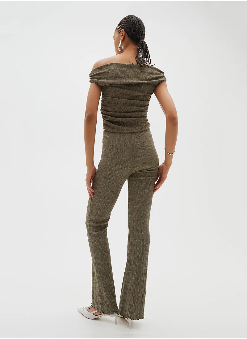 اتش اند ام Textured Flared Leggings