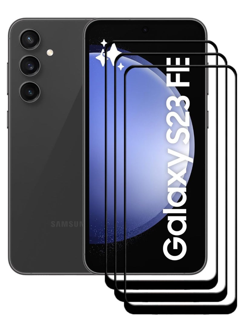 ACLIX 3 Pieces Antistatic ESD Dustproof Premium Quality High Definition Tempered Glass Screen Protector Designed For Samsung Galaxy S23 FE - Image 1
