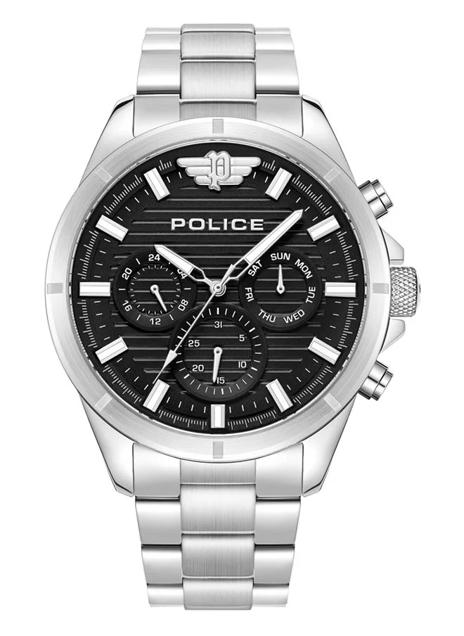 بوليس Malawi 45mm Men's Multifunction Watch with Stainless Steel Bracelet