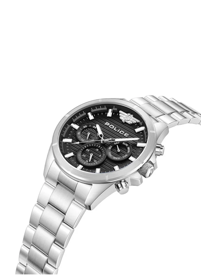 بوليس Malawi 45mm Men's Multifunction Watch with Stainless Steel Bracelet
