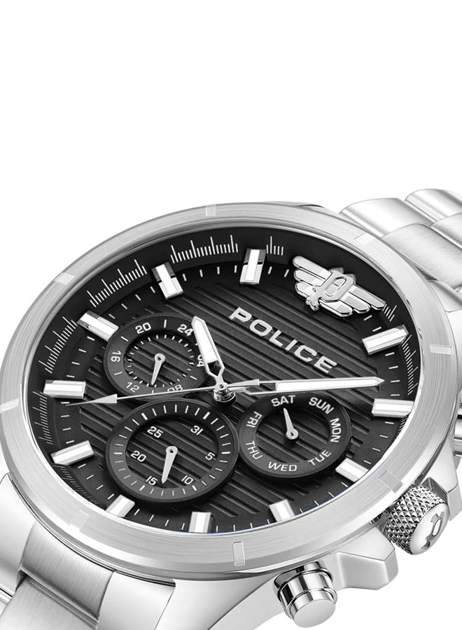 بوليس Malawi 45mm Men's Multifunction Watch with Stainless Steel Bracelet