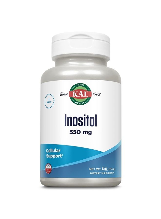 KAL Inositol Powder 550mg, Brain Health, Nervous System & Mood Support Supplement, Cellular Health Support, Enhanced Absorption Formula, Easy to Mix, Approx. 207 Servings, 4oz - Image 1