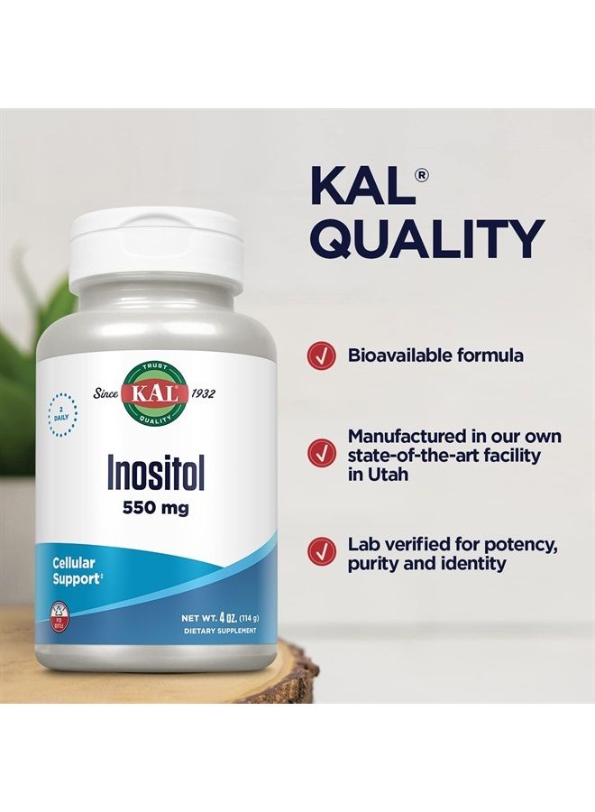 KAL Inositol Powder 550mg, Brain Health, Nervous System & Mood Support Supplement, Cellular Health Support, Enhanced Absorption Formula, Easy to Mix, Approx. 207 Servings, 4oz - Image 5