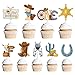 Wxiben My First Rodeo Decorations Boy 36PCS First Rodeo Cupcake Topper Birthday Decor Western Cowboy 1st Bday Party Cake Decor Supplies - Image 2