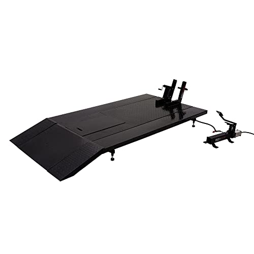 Black Widow Extra-Wide Air or Hydraulic Motorcycle ATV Lift Table 1,500 lb. Capacity Diamond Plate Surface with 32" Maximum Lift Height - Image 5