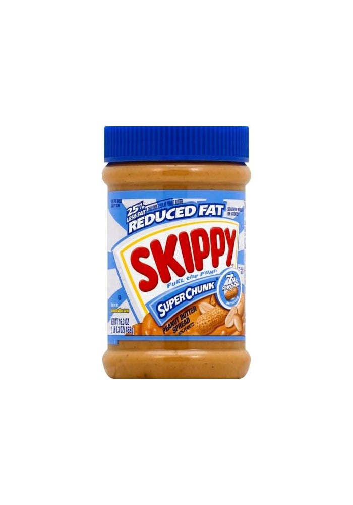 SKIPPY Reduced Fat SUPER CHUNK Extra Crunchy Peanut Butter Spread, 16.3 Ounce - Image 4
