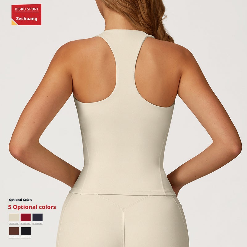 Women's Bare-Feel Yoga Vest Racerback Fitted Tank Top 2044 - Image 2