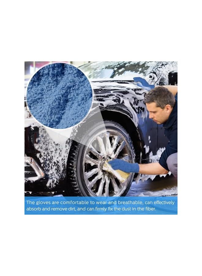 erorex 4 Pcs Blinds Cleaner Tool, 2 Pcs 7 Finger Window Venetian Dusting Cleaner Brush and 2 Pairs Cleaning Gloves for Air Conditioner Dirt House Plant Car Corner Shutter - Image 4