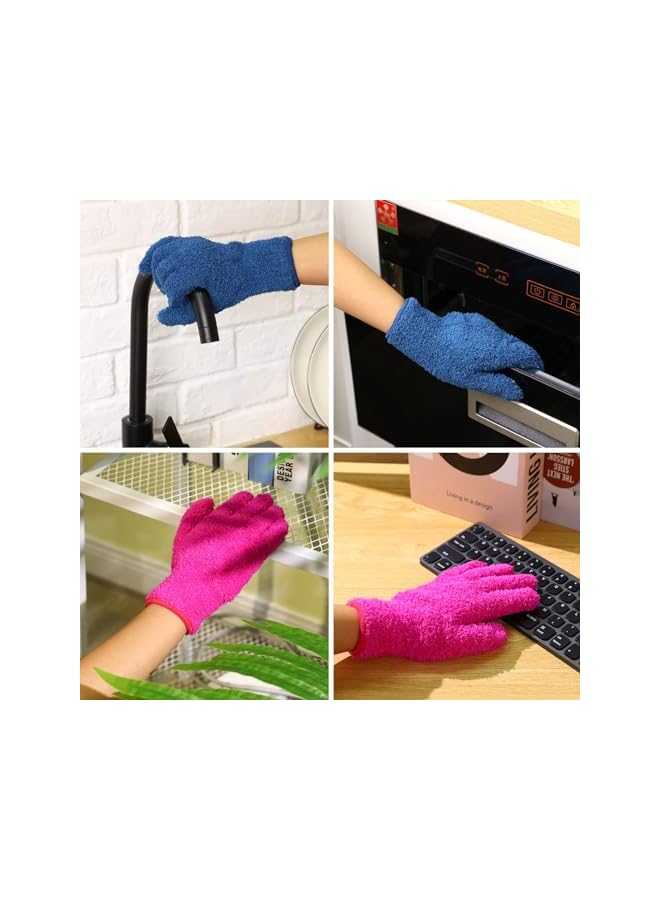 erorex 4 Pcs Blinds Cleaner Tool, 2 Pcs 7 Finger Window Venetian Dusting Cleaner Brush and 2 Pairs Cleaning Gloves for Air Conditioner Dirt House Plant Car Corner Shutter - Image 2