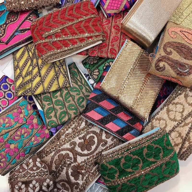 Lami - Assorted Ribbons, Laces, Craft Wrapping Material, Sewing Hobby Material, DIY, Gift Wrapping, Home Decore Material Pack, Bow Making Decorative Supplies [ 3 Meter Pack, 20 Pack, 10 Designs - Image 1