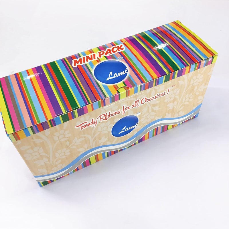 Lami - Assorted Ribbons, Laces, Craft Wrapping Material, Sewing Hobby Material, DIY, Gift Wrapping, Home Decore Material Pack, Bow Making Decorative Supplies [ 3 Meter Pack, 20 Pack, 10 Designs - Image 4